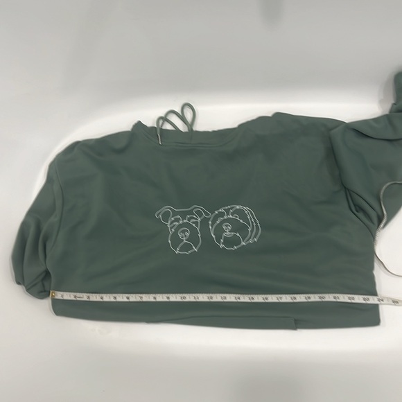 Sweater with dogs - NWOT size xxl green. No material label - Picture 5 of 6